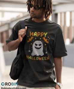 a t shirt black happy halloween ghost hu7nvt