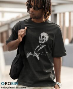 a t shirt black playing skull band music skeleton halloween wjo5vg