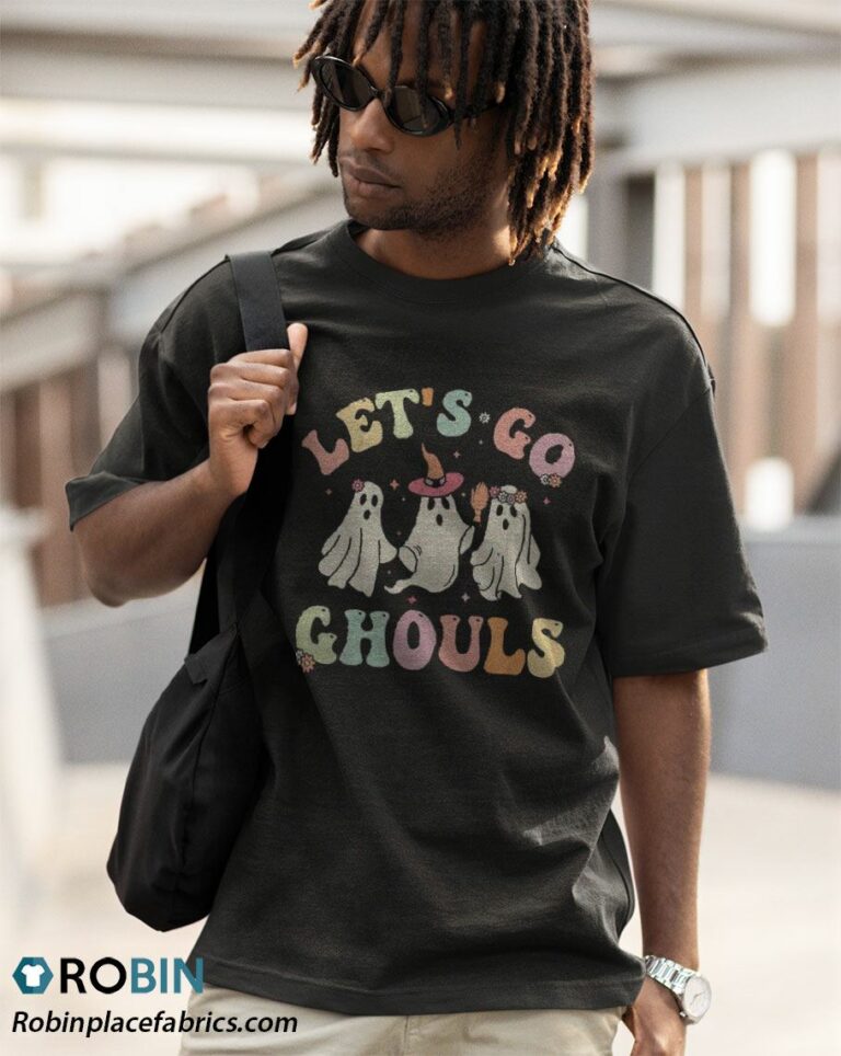Retro Groovy Let’s Go Ghouls Halloween Ghost Outfit Costumes Shirt