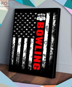 American Flag Bowling Backside Matte Wall Art (Canvas And Poster) American Flag Bowling Backside Matte Wall Art (Canvas And Poster)