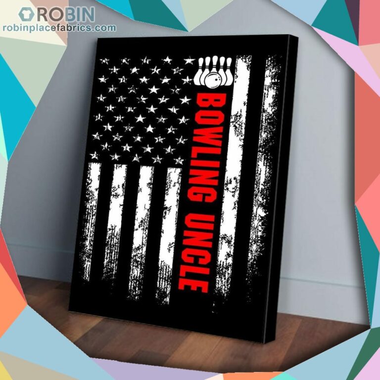 American Flag Bowling Uncle Backside Vertical Matte Wall Art (Canvas And Poster)
