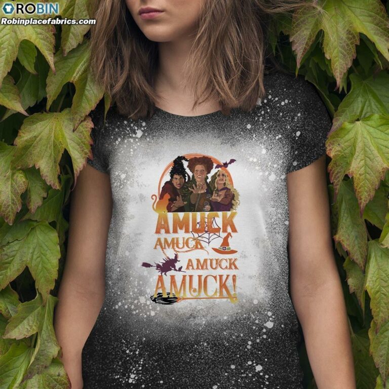 Amuck Amuck Sanderson Sisters Funny Bleached T-Shirt – Hocus Pocus Bleach Shirt