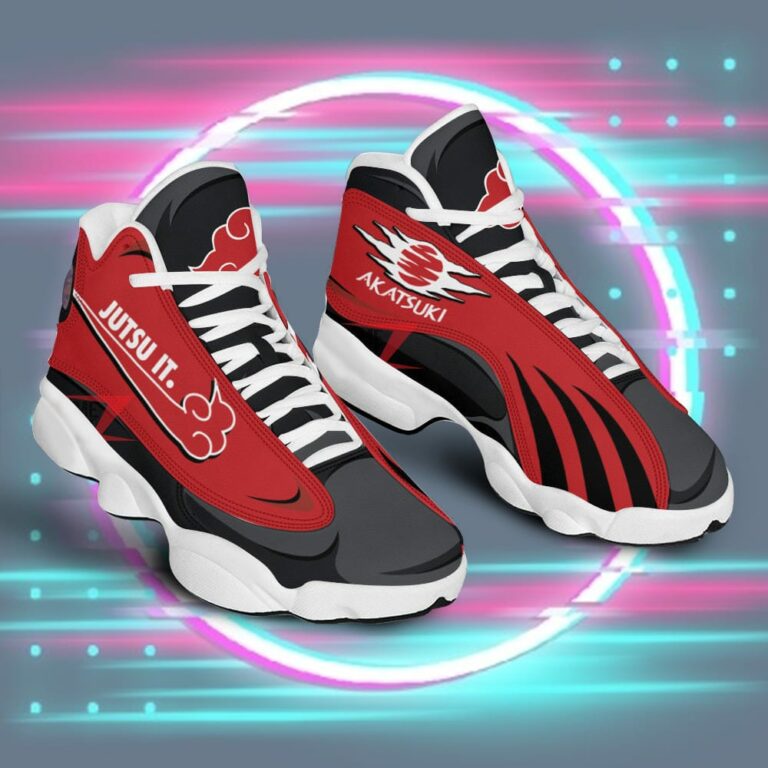 Anime Shoes Akatsuki Jutsu It Air Jordan 13 Sneakers Naruto