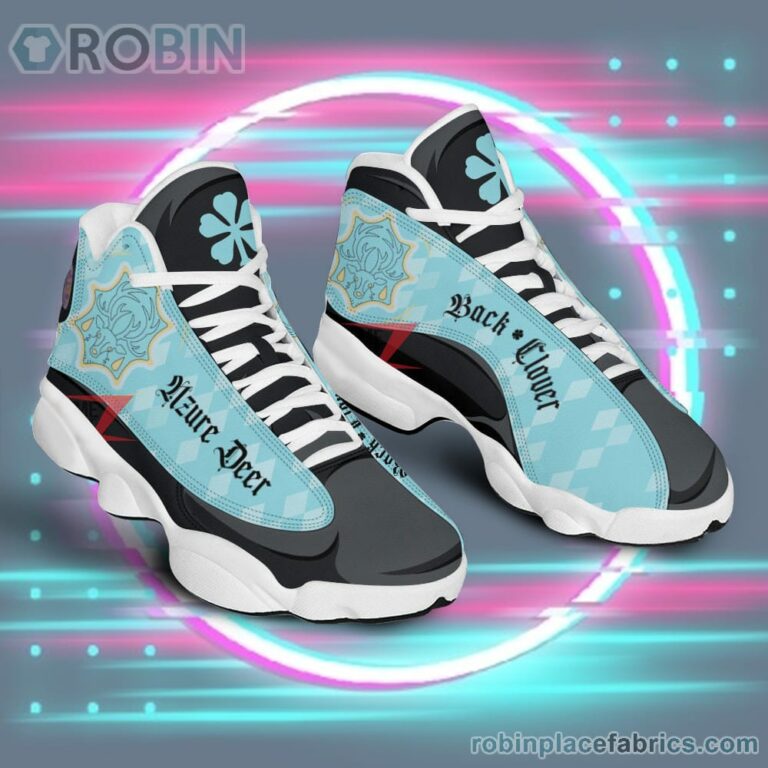 Anime Shoes Back Clover Azure Deer Air Jordan 13