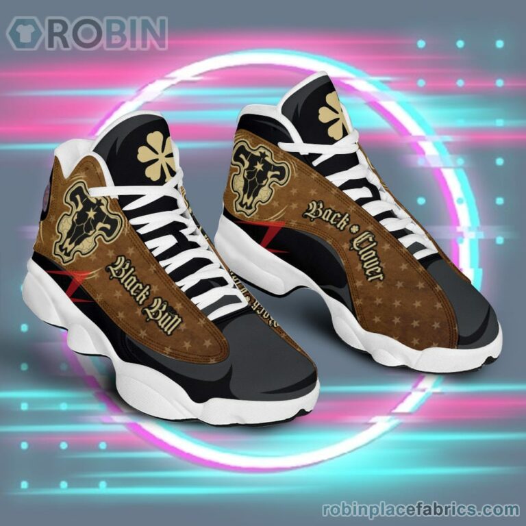 Anime Shoes Back Clover Black Bull Air Jordan 13