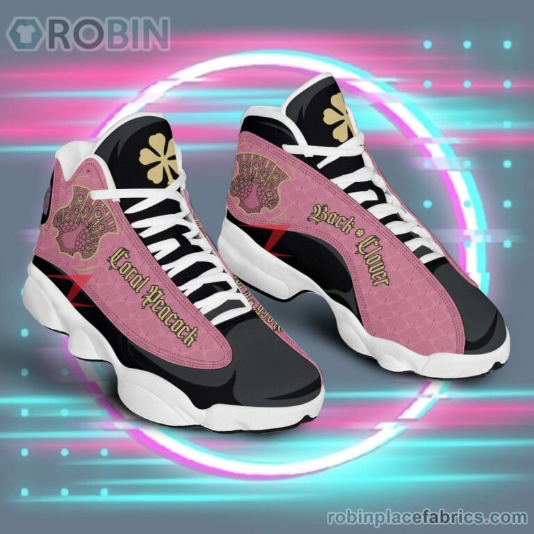 Anime Shoes Back Clover Coral Peacock Air Jordan 13