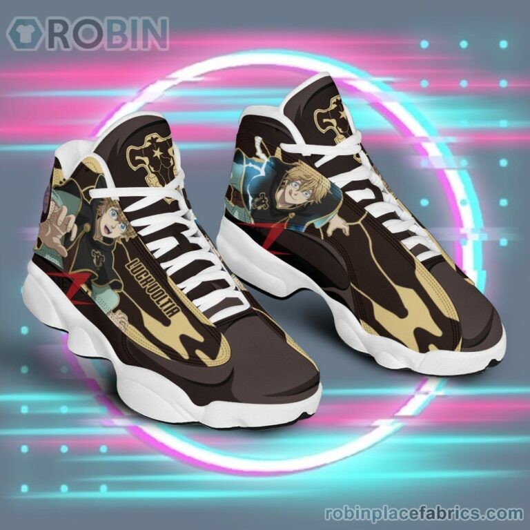 Anime Shoes Black Clover Air Jordan 13 Sneakers Luck Voltia Black Bull