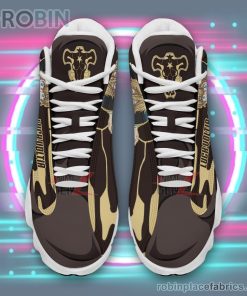 Anime Shoes Black Clover Air Jordan 13 Sneakers Luck Voltia Black Bull