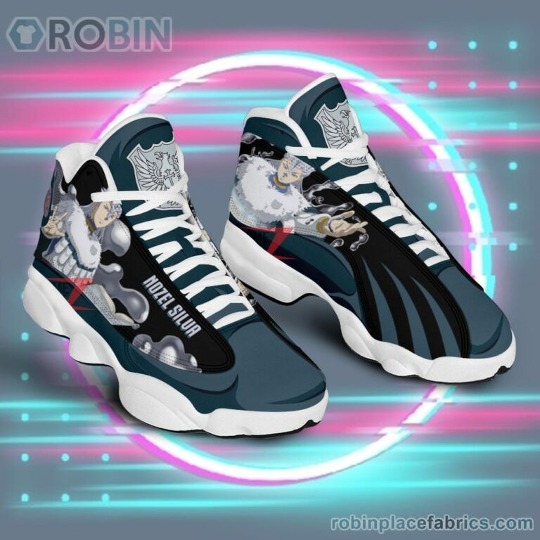 Anime Shoes Black Clover Air Jordan 13 Sneakers Nozel SilvaCustom Anime Shoes