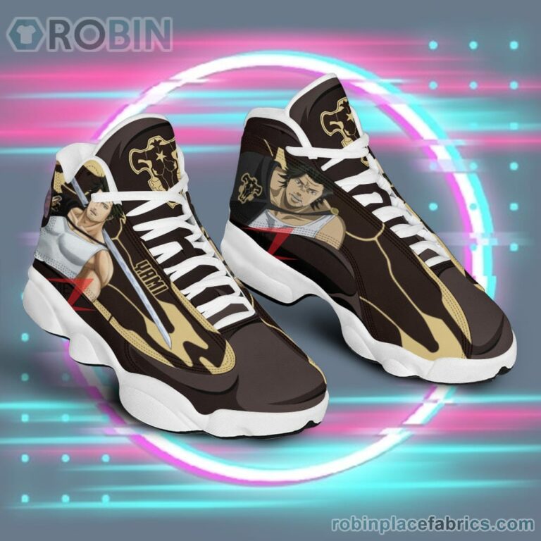 Anime Shoes Black Clover Air Jordan 13 Sneakers Yami Sukehiro Black Bull