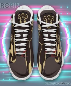 Anime Shoes Black Clover Air Jordan 13 Sneakers Yami Sukehiro Black Bull