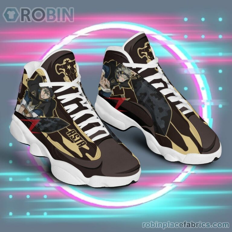 Anime Shoes Black Clover Asta Black Bull Air Jordan 13 Sneakers