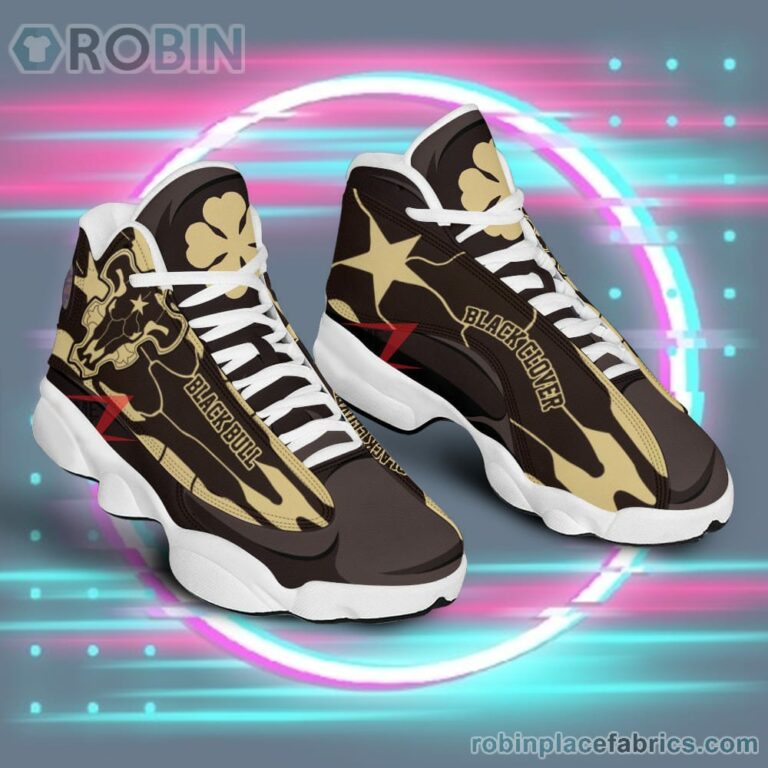Anime Shoes Black Clover Black Bull Air Jordan 13 Sneakers
