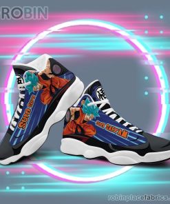 Anime Shoes Dragon Ball Goku Super Saiyan Blue Air Jordan 13 Sneakers