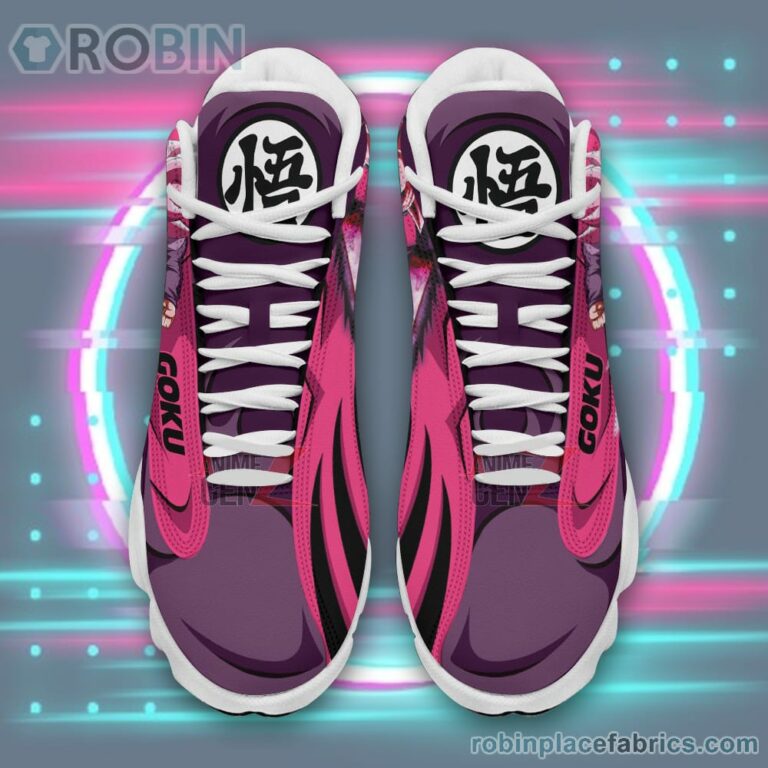 Anime Shoes Dragon Ball Sneakers Goku Black Rose Air Jordan 13 Sneakers
