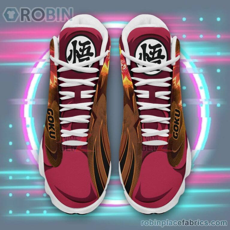 Anime Shoes Dragon Ball Sneakers Goku God Air Jordan 13 Sneakers