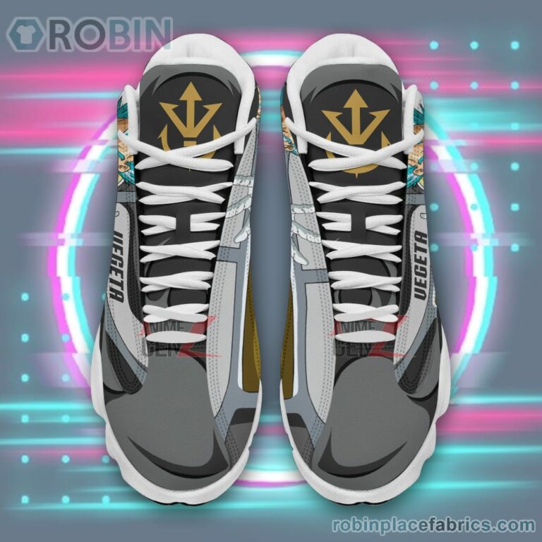 Anime Shoes Dragon Ball Vegeta Fukkatsu Super Saiyan God Air Jordan 13 Sneakers