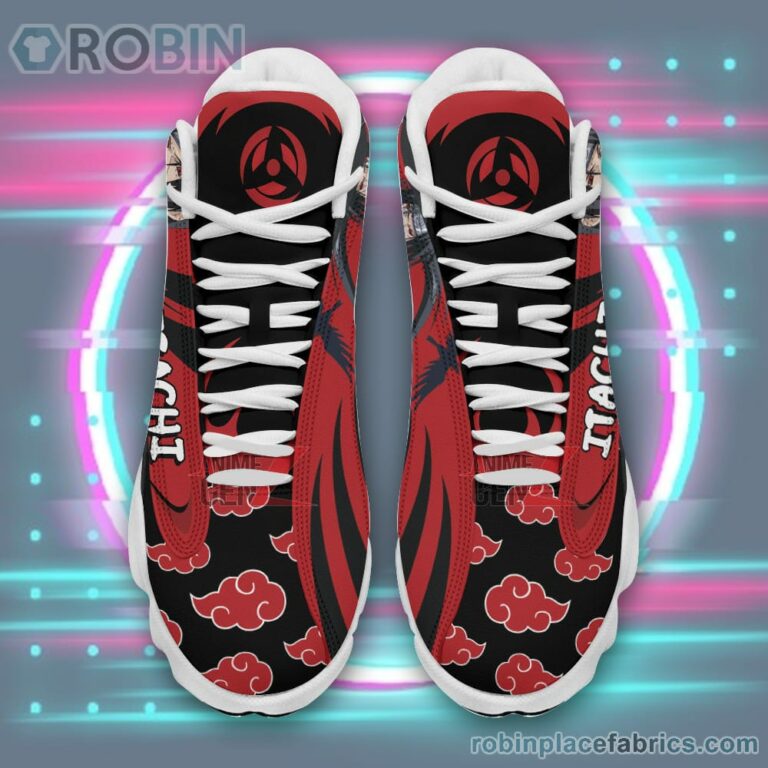 Anime Shoes Naruto Akatsuki Uchiha Itachi Air Jordan 13 Sneakers