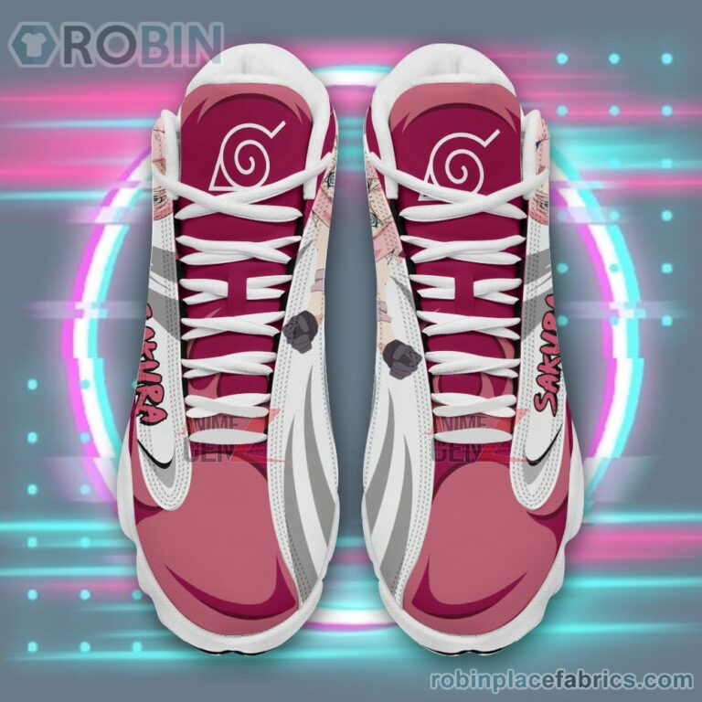 Anime Shoes Naruto Haruno Sakura Air Jordan 13 Sneakers