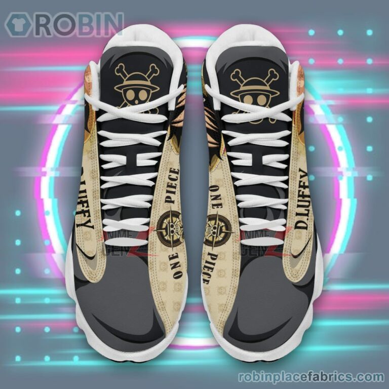 Anime Shoes One Piece Logo Luffy Air Jordan 13 Sneakers