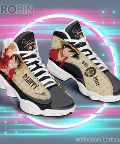Anime Shoes One Piece Logo Luffy Air Jordan 13 Sneakers