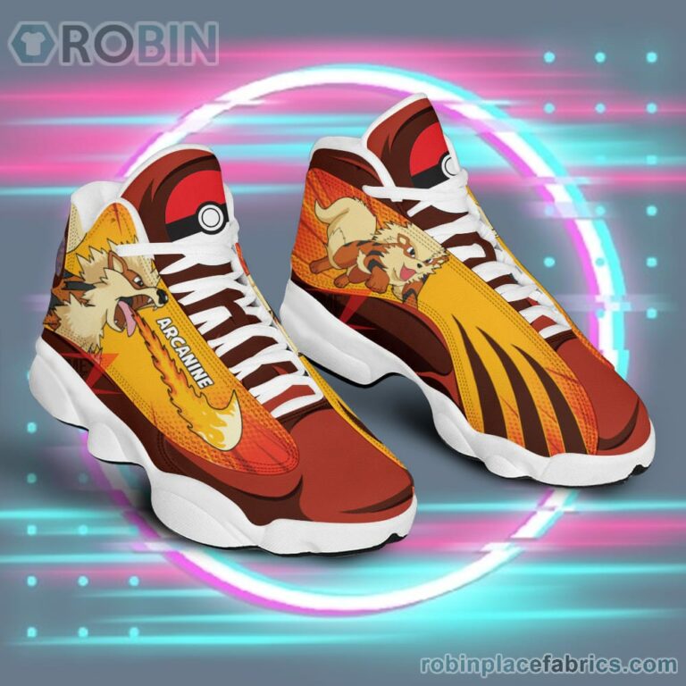 Anime Shoes Pokemon Arcanine Air Jordan 13 Sneakers