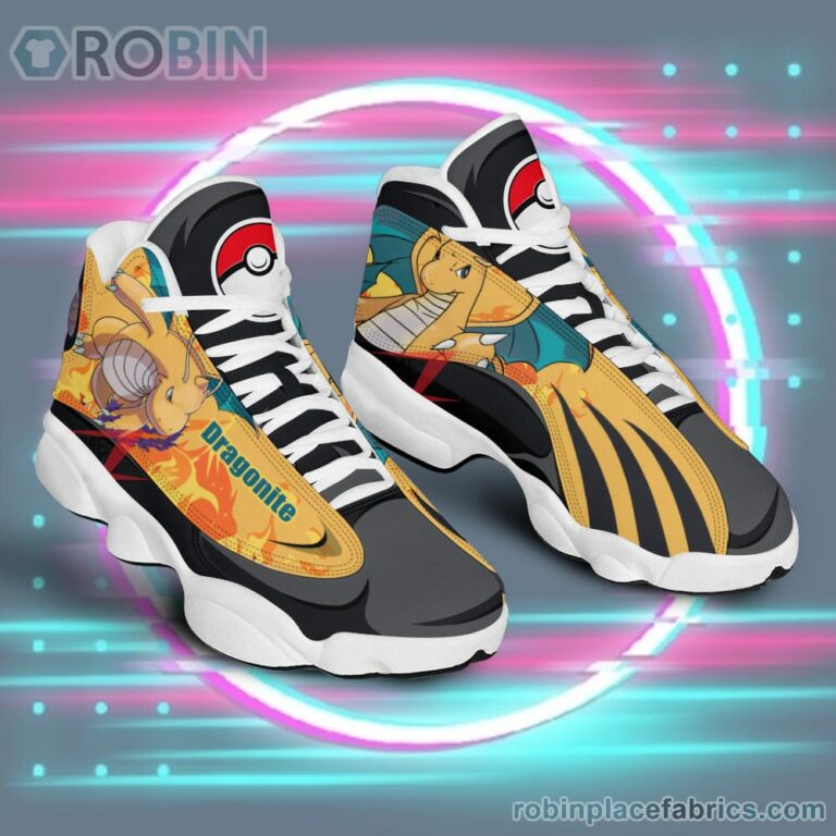 Anime Shoes Pokemon Dragonite Air Jordan 13 Sneakers
