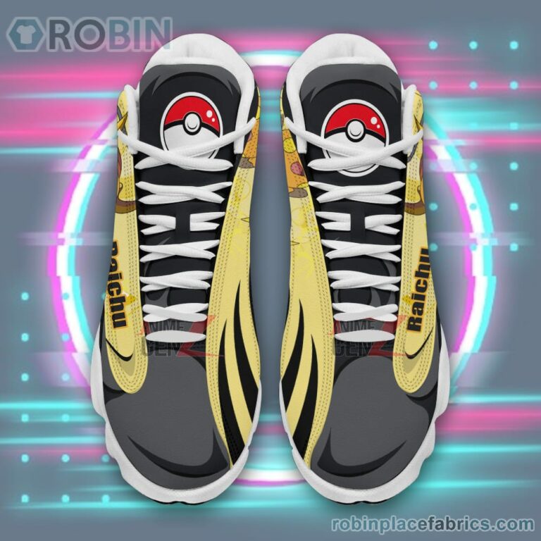 Anime Shoes Pokemon Raichu Air Jordan 13 Sneakers