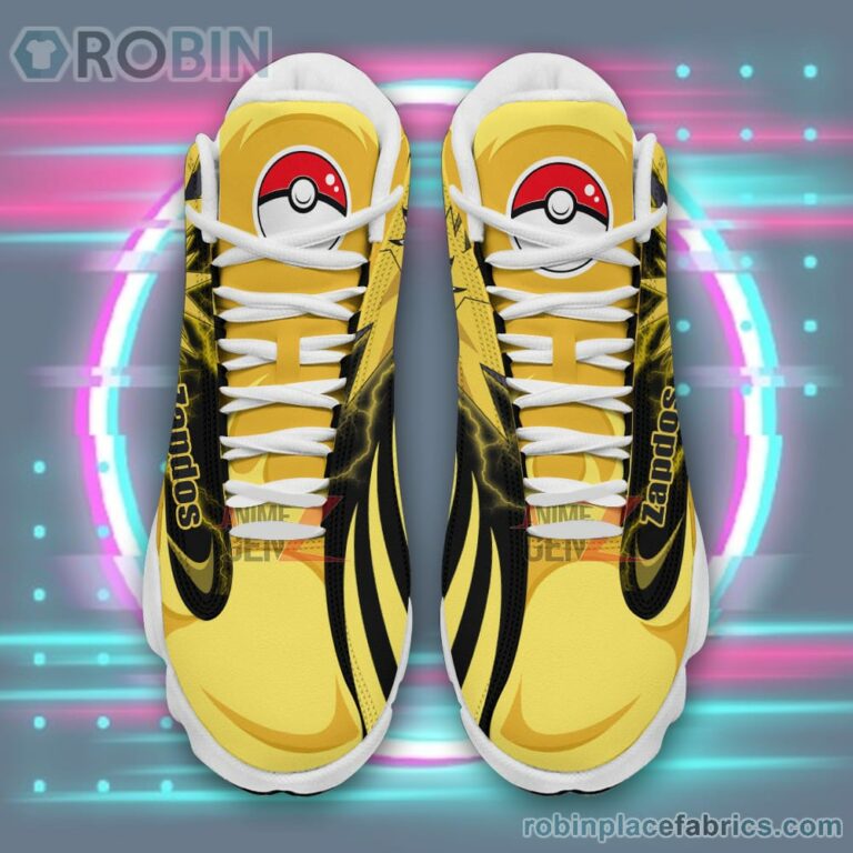 Anime Shoes Pokemon Zapdos Air Jordan 13 Sneakers