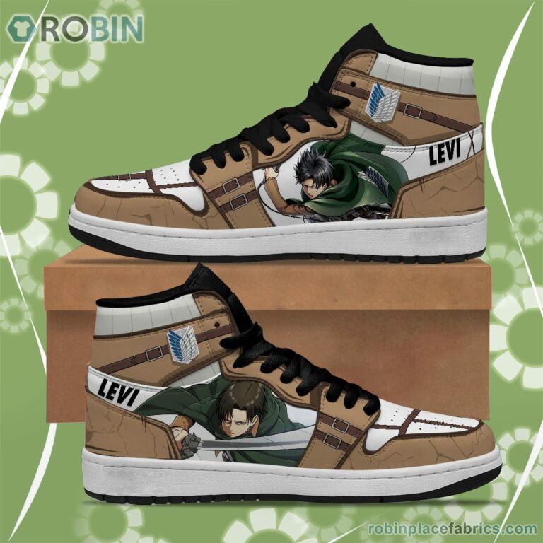 Attack On Titan JD Sneakers Levi Ackerman Custom Anime Shoes