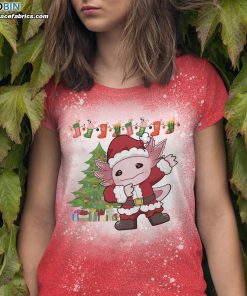 axolotl dabbing christmas bleached t shirt axolotl dab xmas shirt 3 EzJHx