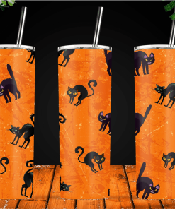 Black Cat Tumbler Halloween Tumbler Skinny Tumbler Black Cat Tumbler Halloween Tumbler Skinny Tumbler