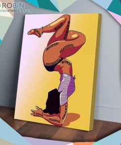 Black Girl Handstand Matte Wall Art (Canvas And Poster)