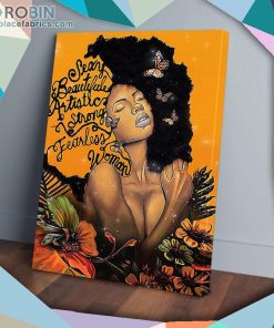 Black Women Proud Beautiful Strong Fearless Woman Matte Wall Art (Canvas And Poster) Black Women Proud Beautiful Strong Fearless Woman Matte Wall Art (Canvas And Poster)