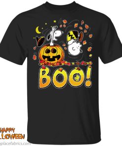 boo happy halloween charlie brown woodstock and snoopy t shirt f76F3