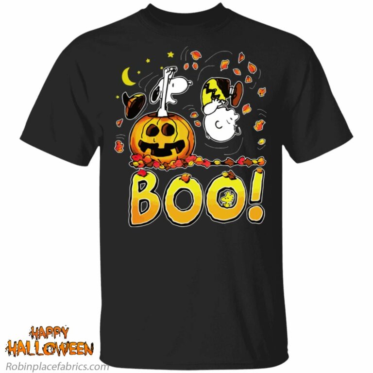 Boo Happy Halloween Charlie Brown Woodstock And Snoopy Shirt