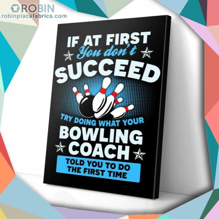 Bowling Coach Succeed Matte Wall Art (Canvas And Poster)