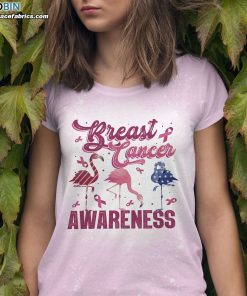 Breast Cancer Awareness American Flamingo Bleached T-Shirt – Pink Ribbon Bleached Shirt Breast Cancer Awareness American Flamingo Bleached T-Shirt – Pink Ribbon Bleached Shirt