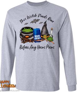 bud light can this witch needs beer before any hocus pocus shirt 6 P63i4