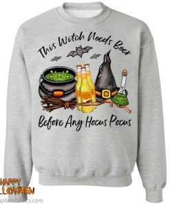 Bud Light Orange Bottle This Witch Needs Beer Before Any Hocus Pocus Shirt