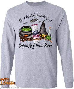 bud light seltzer black cherry can this witch needs beer before any hocus pocus shirt 6 Jxa5x