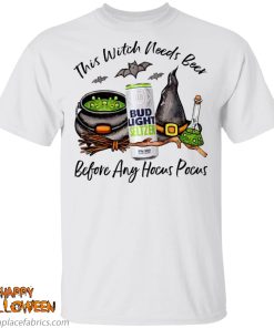 bud light seltzer lime can this witch needs beer before any hocus pocus shirt fNvl7