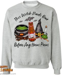 Budweiser Bottle This Witch Needs Beer Before Any Hocus Pocus Shirt