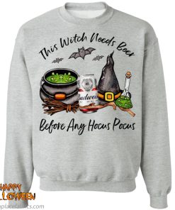 Budweiser Can This Witch Needs Beer Before Any Hocus Pocus Shirt