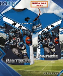 Carolina Panthers Custom Shirt – Custom Name Strong Player 3D T Shirt
