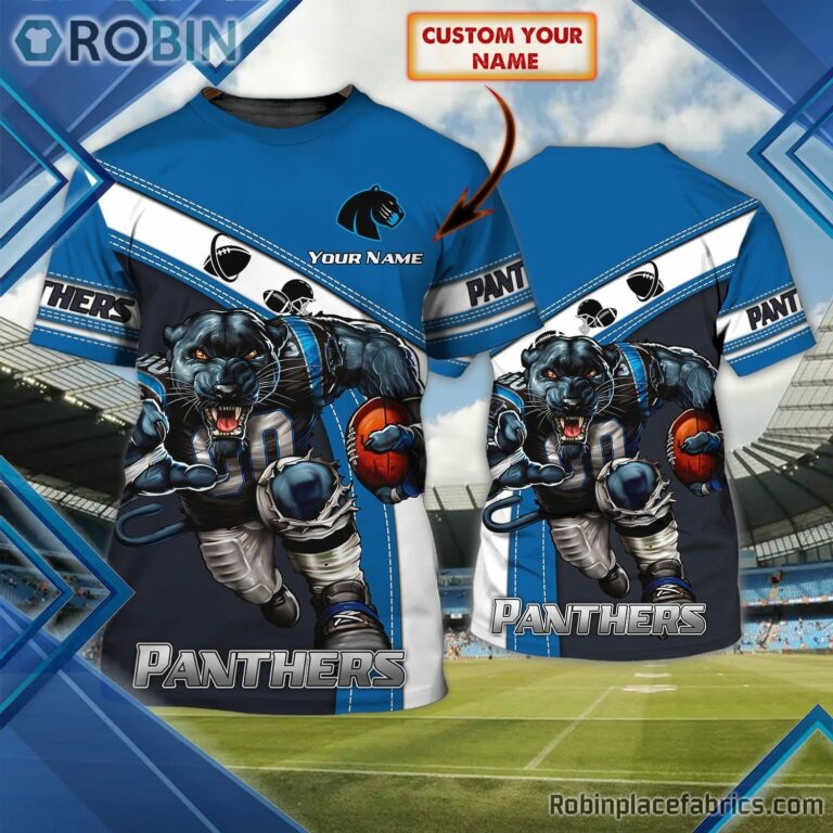 Carolina Panthers Custom Shirt – Custom Name Strong Player 3D T Shirt