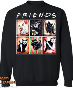 Cat Horror Friends Halloween Shirt