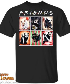 cat horror friends halloween t shirt 2G06l