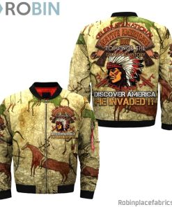 Celebrate Native American Day Bomber Jacket