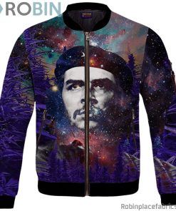 Che Guevara Cannabis Space Galaxy Farm Bomber Jacket